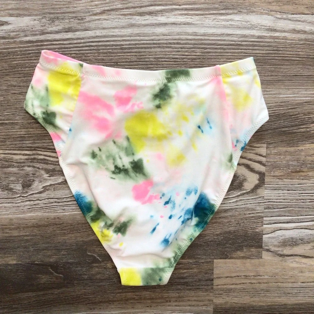 Old Navy The Tie Up French Multi Tie Dye Bikini Bottom Small NWT